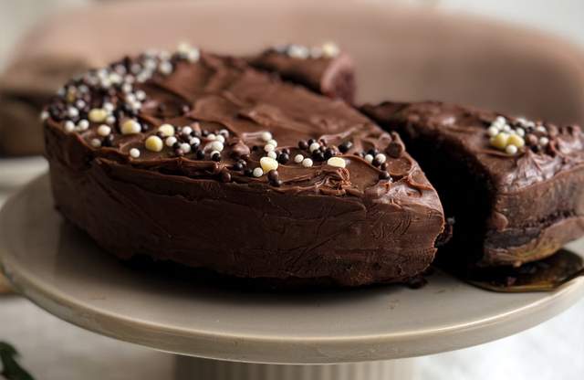 Chokladtårta med daim och dumleganach