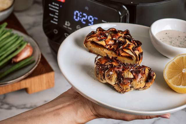 Airfryed kronärtskocka