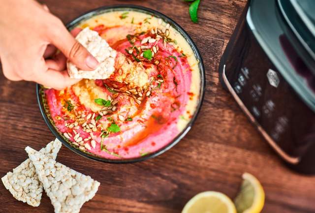 Smakrik hummus i blender