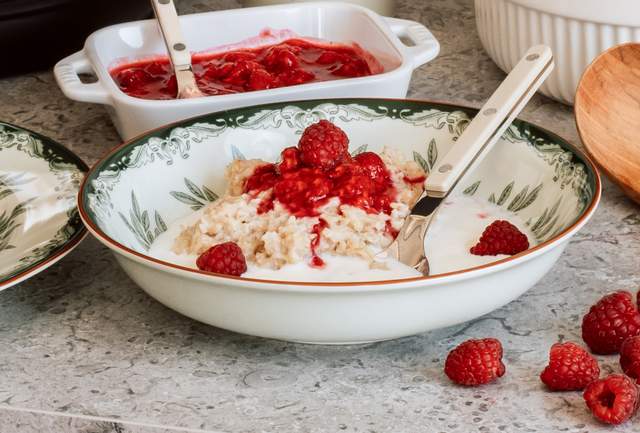 Havregrynsgröt i tryckkokare